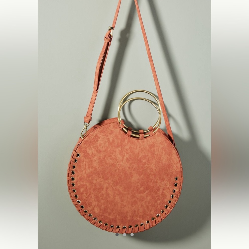 NWOT Anthropologie Marla Stitched Circle Bag